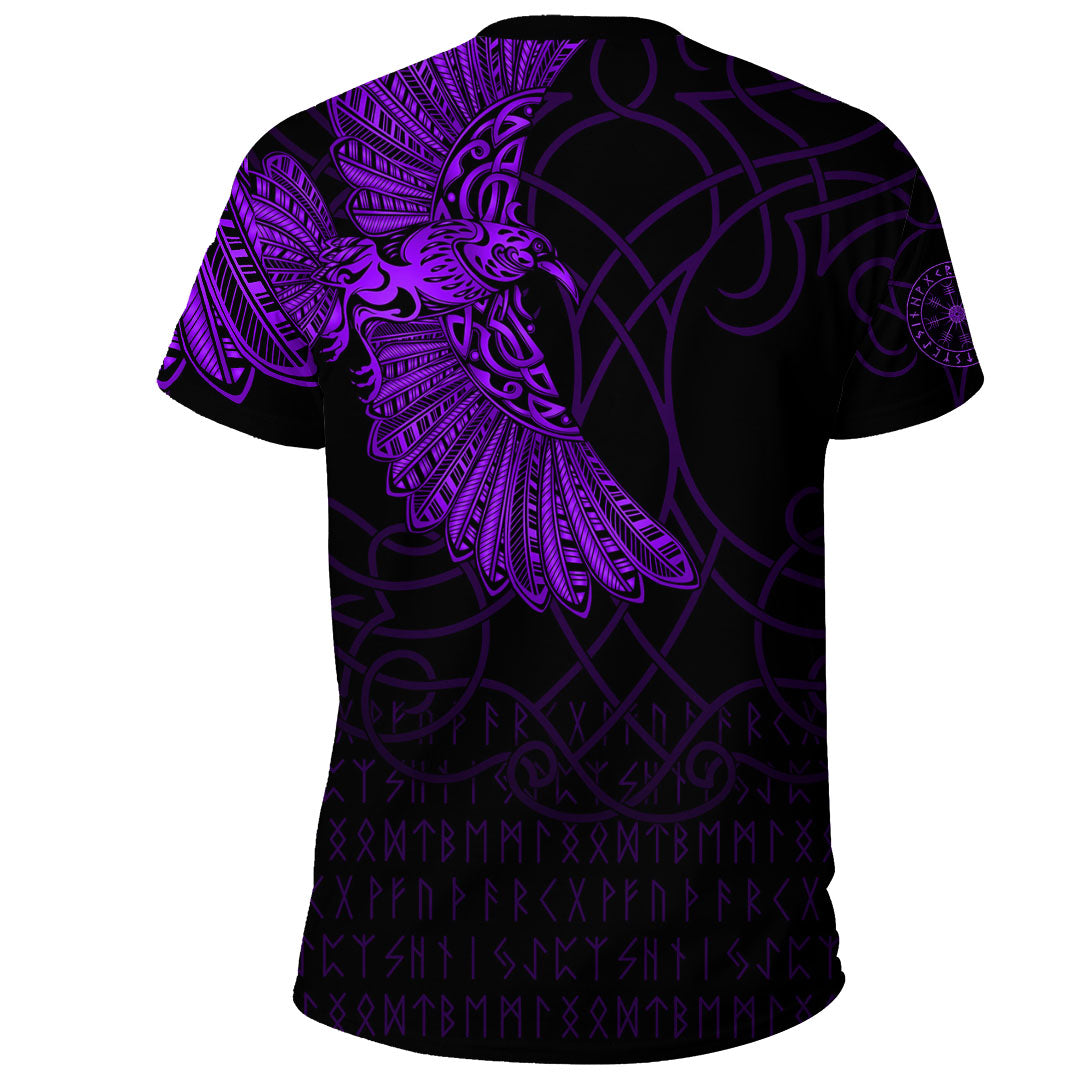 Custom Viking Clothing Viking Odins Celtic Ravens Purple Version T Shirt RLT12 - Wonder Print Shop
