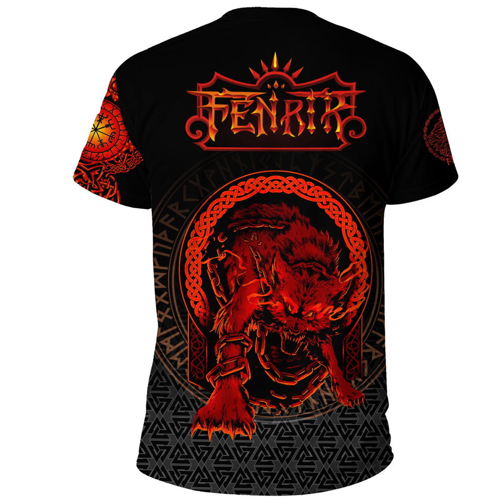 Viking Clothing Viking Fenrir Norse 3D T Shirt RLT12 - Wonder Print Shop