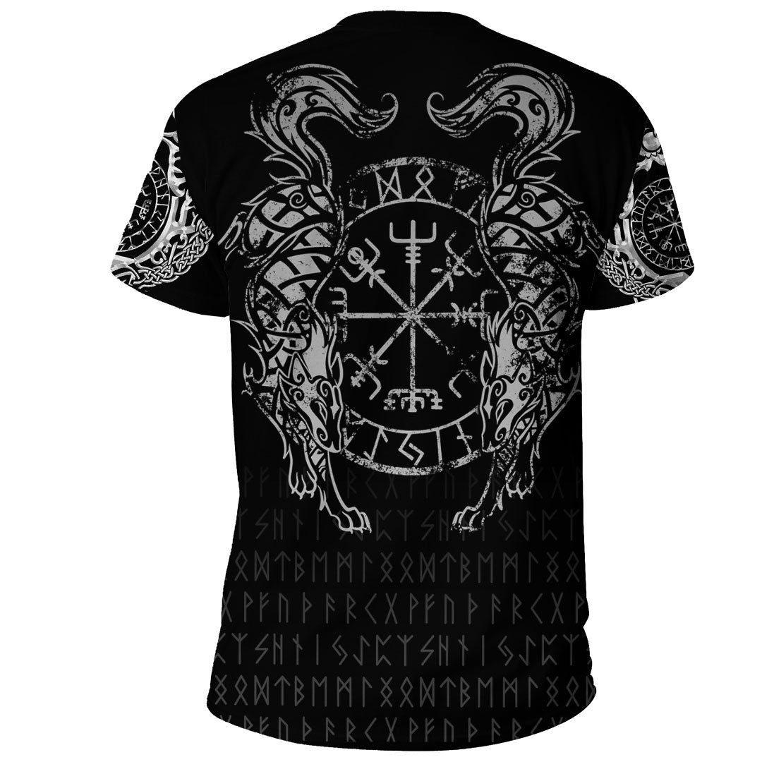 Viking Clothing Viking Compass Vegvisir Tattoo T Shirt RLT12 - Wonder Print Shop