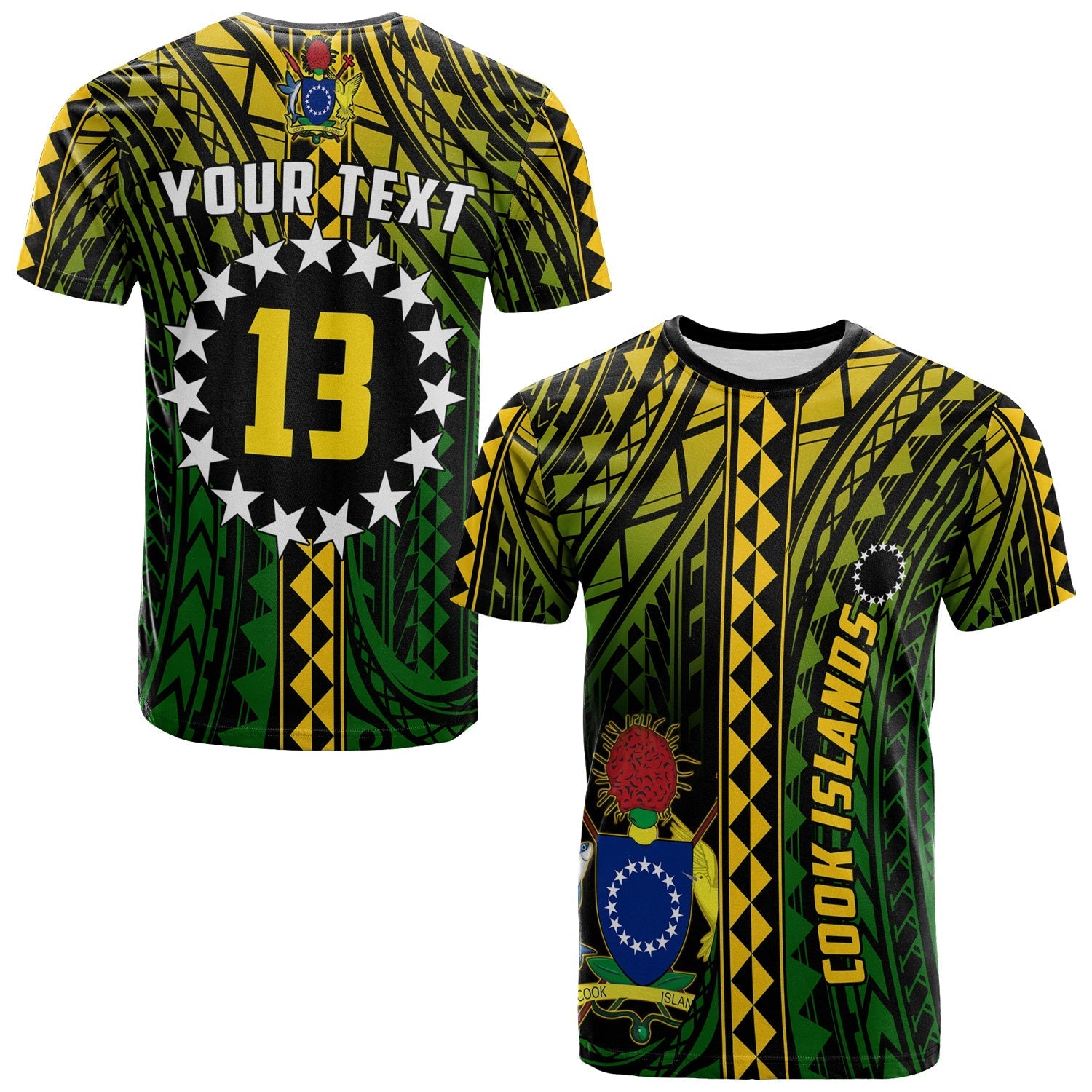 Custom Cook Islands T Shirt Polynesian Pattern Stars LT13 - Wonder Print Shop