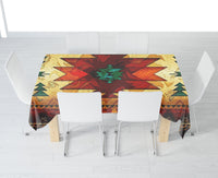 Tribal Dark Brown Native American Table Cloth LT10 - Wonder Print Shop