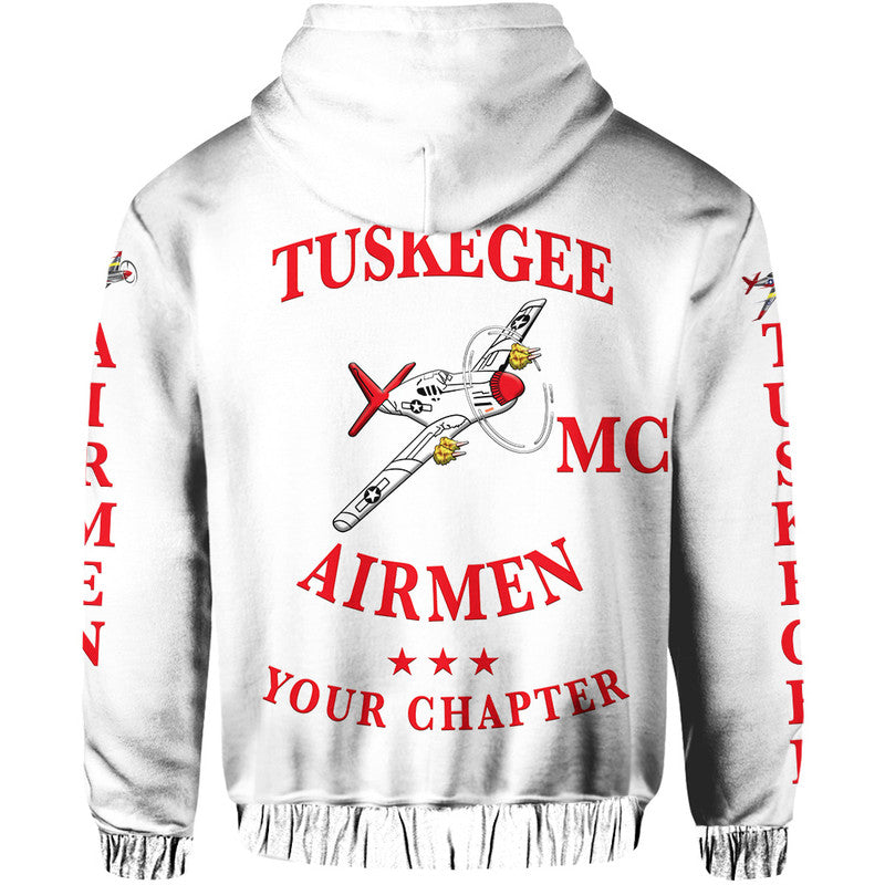 Custom Tuskegee Airmen Motorcycle Club Hoodie The White Tails Simple Style White LT8 - Wonder Print Shop