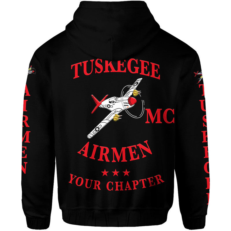 Custom Tuskegee Airmen Motorcycle Club Hoodie TAMC Spit Fire Unique Style Black LT8 - Wonder Print Shop