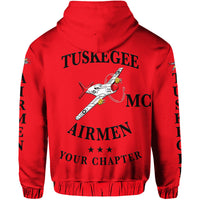 Custom Tuskegee Airmen Motorcycle Club Hoodie TAMC Spit Fire Simple Style Red LT8 - Wonder Print Shop