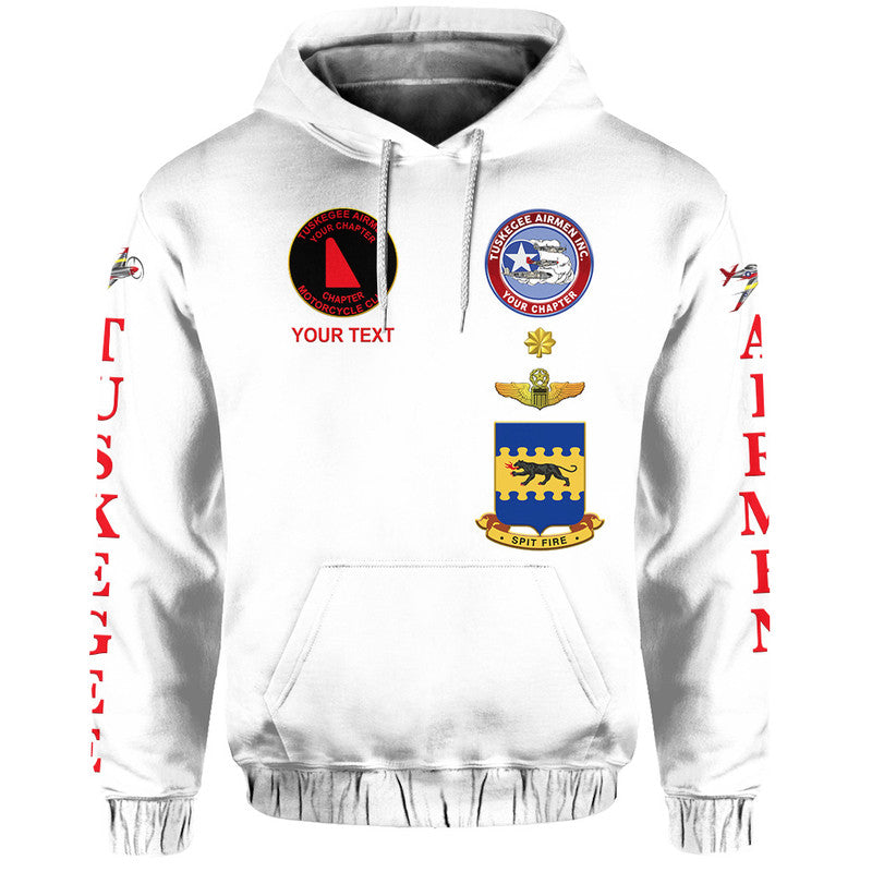 Custom Tuskegee Airmen Motorcycle Club Hoodie The White Tails Unique Style White LT8 - Wonder Print Shop