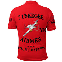 Custom Tuskegee Airmen Motorcycle Club Polo Shirt TAMC Spit Fire Simple Style Red LT8 - Wonder Print Shop