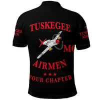 Custom Tuskegee Airmen Motorcycle Club Polo Shirt TAMC Spit Fire Unique Style Black LT8 - Wonder Print Shop