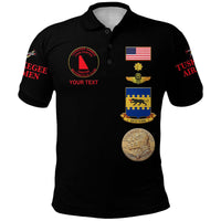 Custom Tuskegee Airmen Motorcycle Club Polo Shirt TAMC Spit Fire Simple Style Black LT8 - Wonder Print Shop
