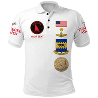 Custom Tuskegee Airmen Motorcycle Club Polo Shirt The White Tails Simple Style White LT8 - Wonder Print Shop
