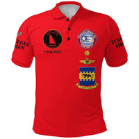 Custom Tuskegee Airmen Motorcycle Club Polo Shirt TAMC Spit Fire Unique Style Red LT8 - Wonder Print Shop