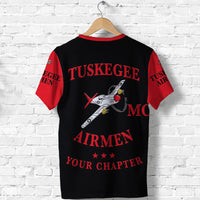 Custom Tuskegee Airmen Motorcycle Club T Shirt TAMC Spit Fire Unique Style Black Red LT8 - Wonder Print Shop