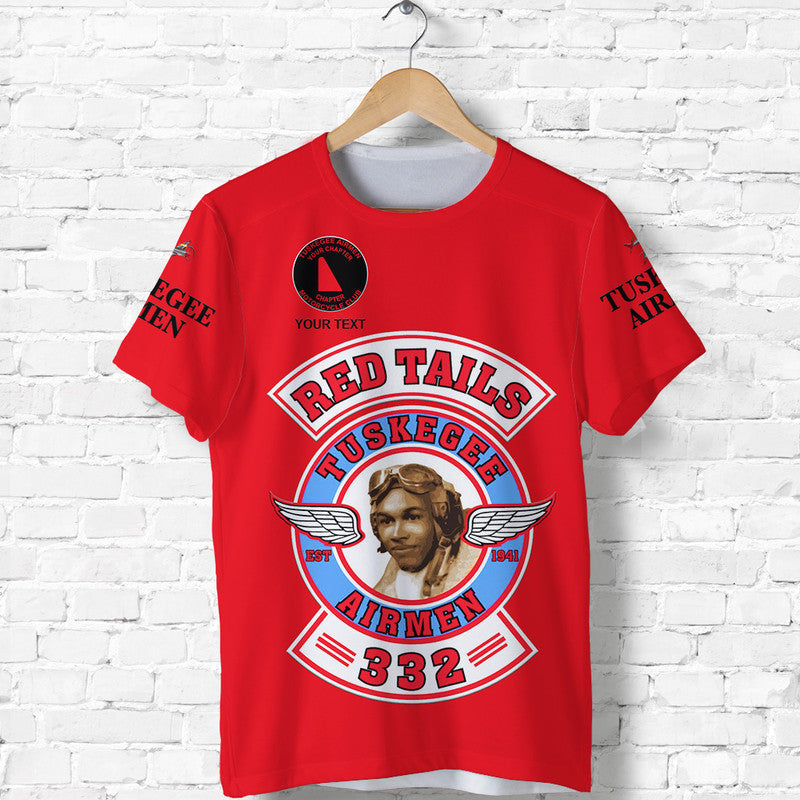 Custom Tuskegee Airmen Motorcycle Club T Shirt TAMC Red Tails Original Style Red LT8 - Wonder Print Shop