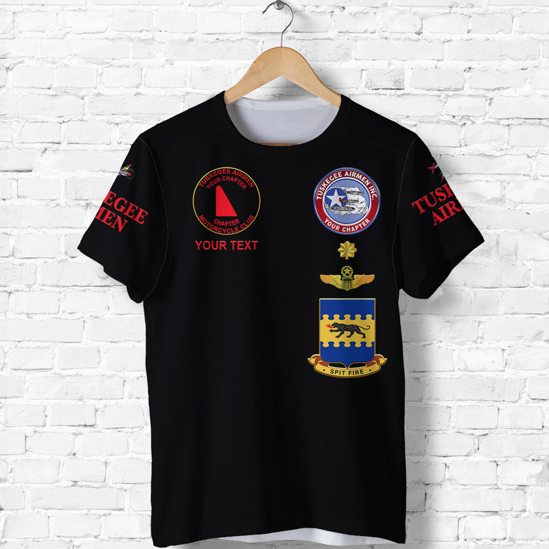 Custom Tuskegee Airmen Motorcycle Club T Shirt TAMC Spit Fire Unique Style Black LT8 - Wonder Print Shop