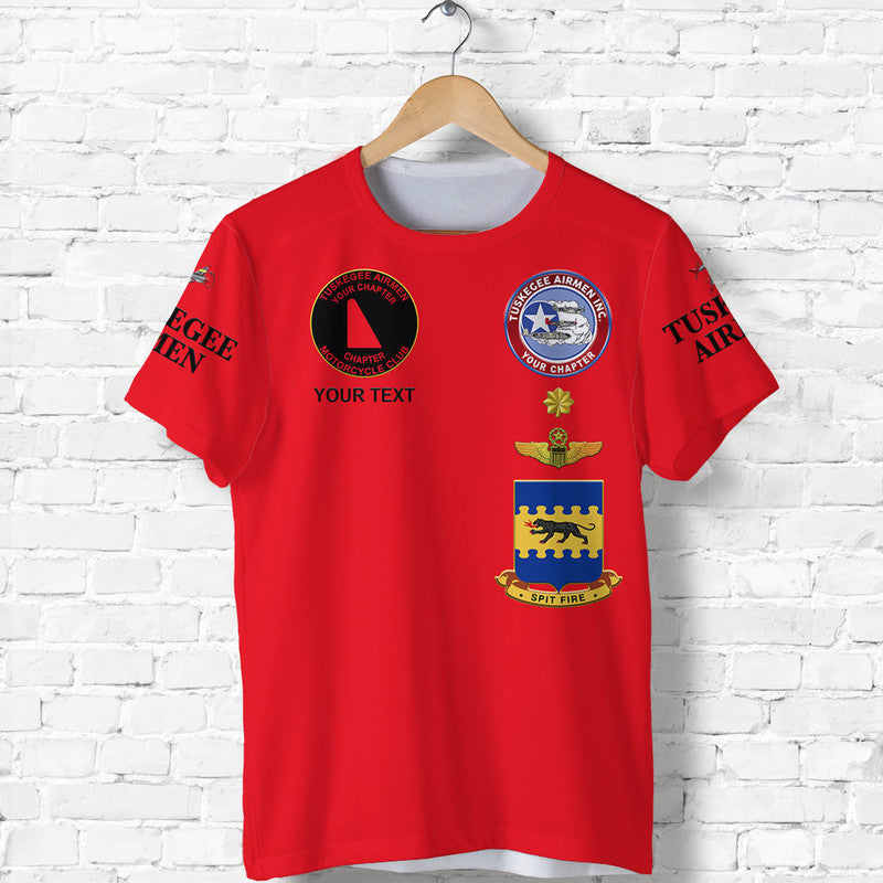 Custom Tuskegee Airmen Motorcycle Club T Shirt TAMC Spit Fire Unique Style Red LT8 - Wonder Print Shop
