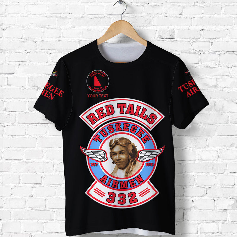 Custom Tuskegee Airmen Motorcycle Club T Shirt TAMC Red Tails Original Style Black LT8 - Wonder Print Shop