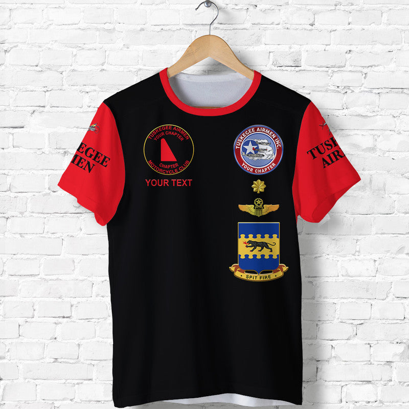 Custom Tuskegee Airmen Motorcycle Club T Shirt TAMC Spit Fire Unique Style Black Red LT8 - Wonder Print Shop