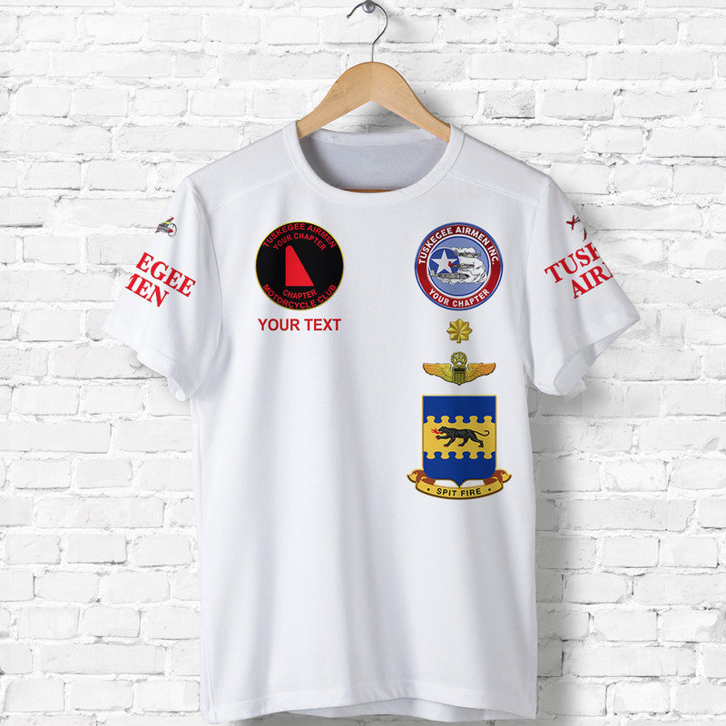 Custom Tuskegee Airmen Motorcycle Club T Shirt The White Tails Unique Style White LT8 - Wonder Print Shop