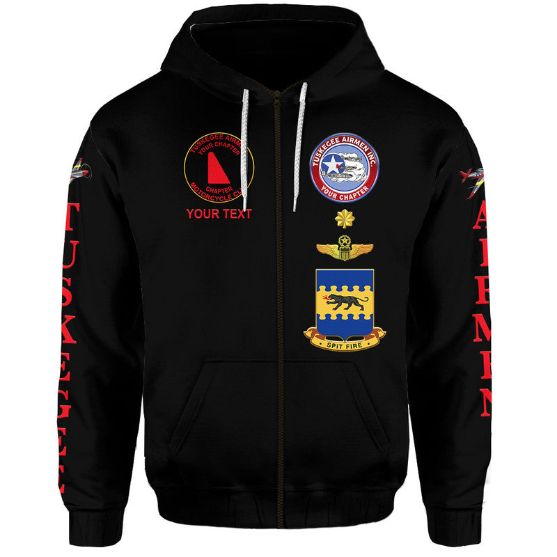 Custom Tuskegee Airmen Motorcycle Club Hoodie TAMC Spit Fire Unique Style Black LT8 - Wonder Print Shop