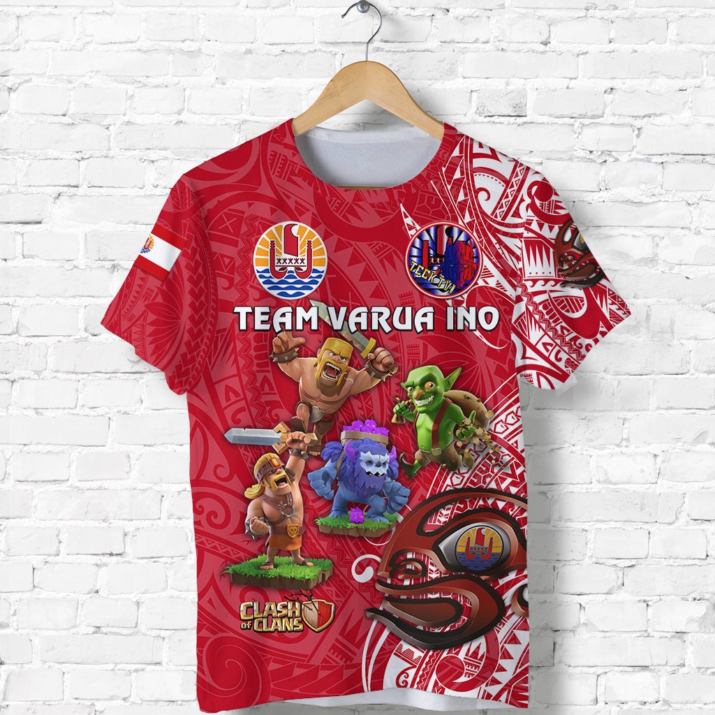 Custom Tahiti Eimeo Teahamai PC T Shirt Team Varua Ino Red LT8 - Wonder Print Shop