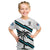 (Custom Text And Number) Fiji Rugby Tapa Pattern Fijian 7s White Kid T Shirt - Wonder Print Shop