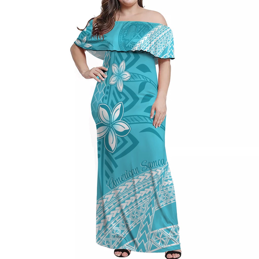 american-samoa-floral-design-off-shoulder-long-dress-plumeria-turquoise