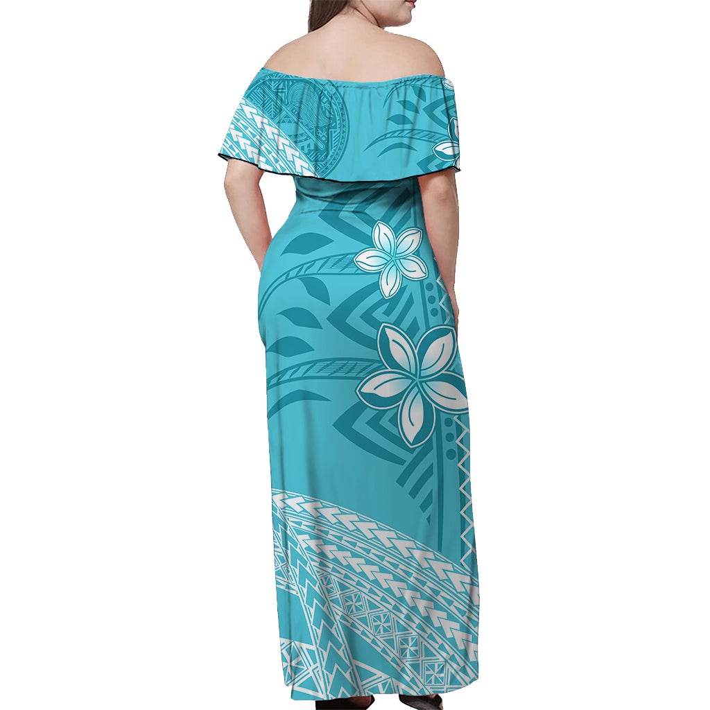 american-samoa-floral-design-off-shoulder-long-dress-plumeria-turquoise