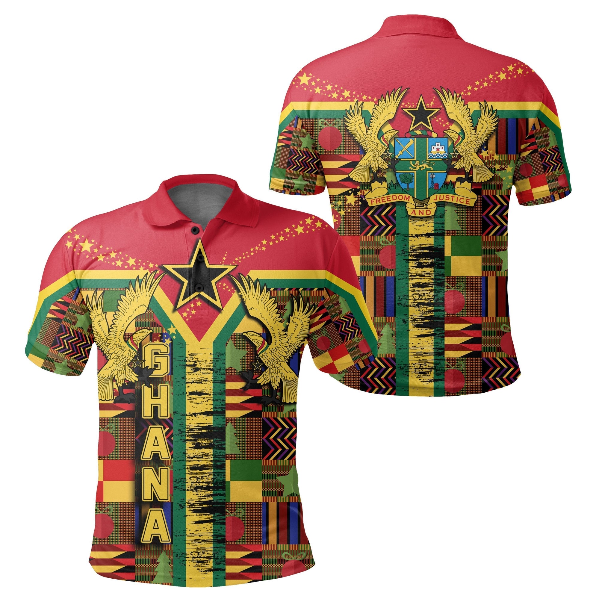 african-polo-ghana-pattern-kente-christmas-polo-shirt