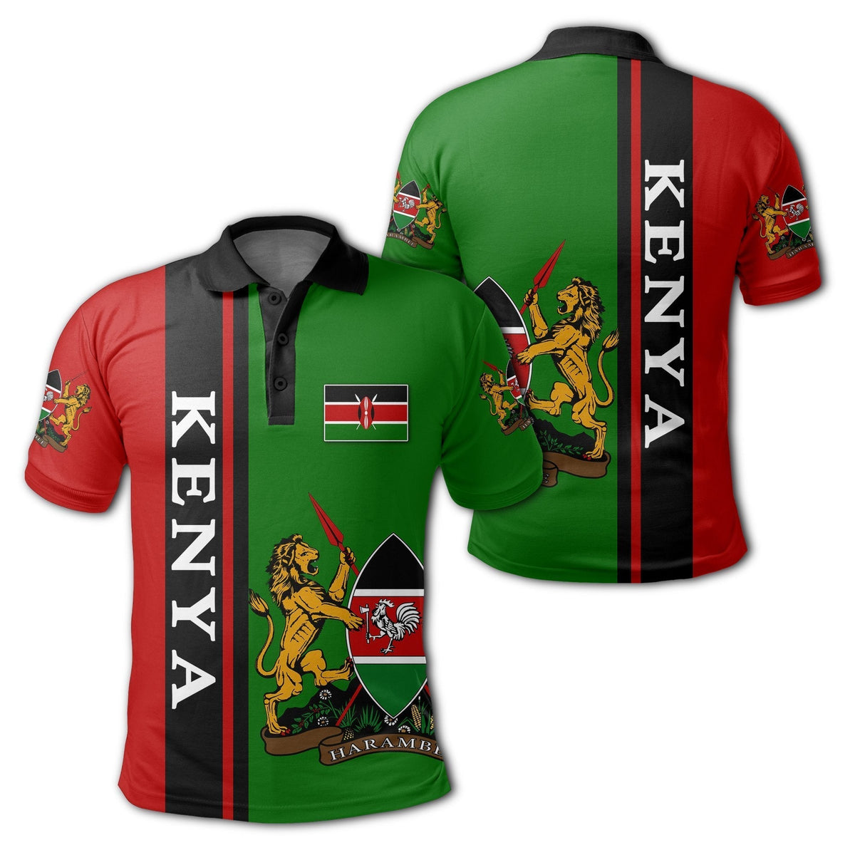 African Golf Shirts Kenya Style Polo Shirt - Wonder Print Shop