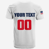 Custom Baseball 2023 USA T Shirt White Style LT6 - Wonder Print Shop