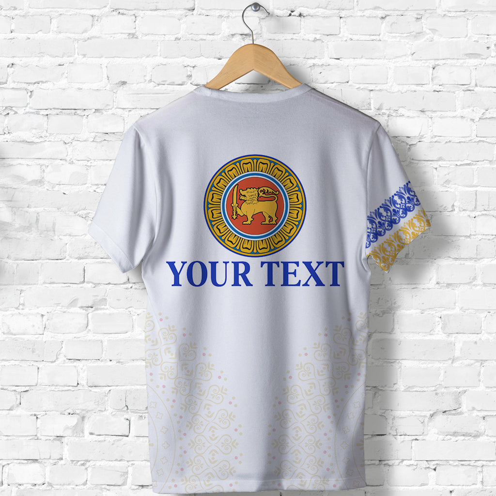 Custom Sri Lanka T Shirt Traditional Pattern and Elephants LT13 - Wonder Print Shop