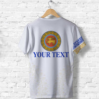 Custom Sri Lanka T Shirt Traditional Pattern and Elephants LT13 - Wonder Print Shop