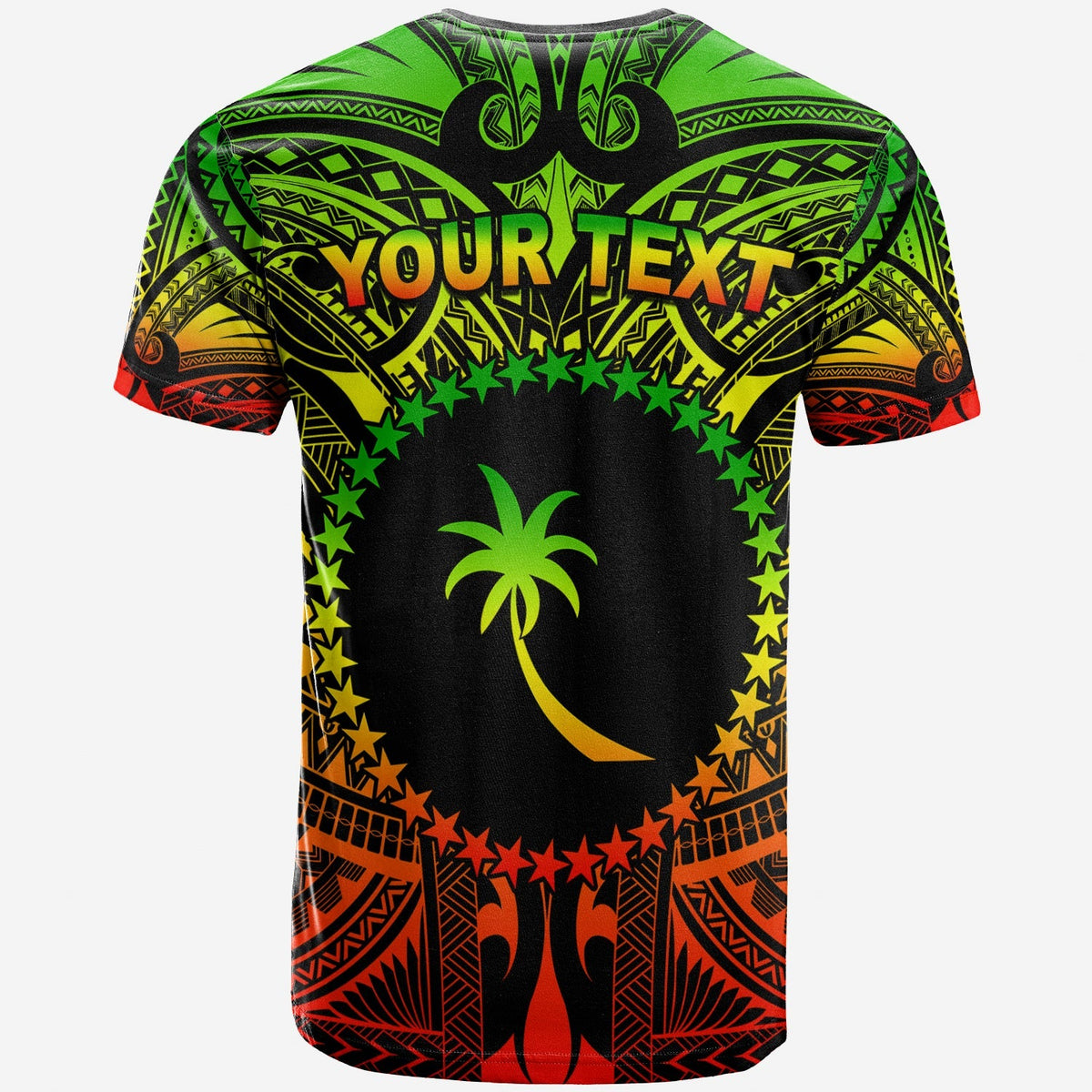 Custom Chuuk Flag T Shirt Micronesia Style Reggae LT13 - Wonder Print Shop