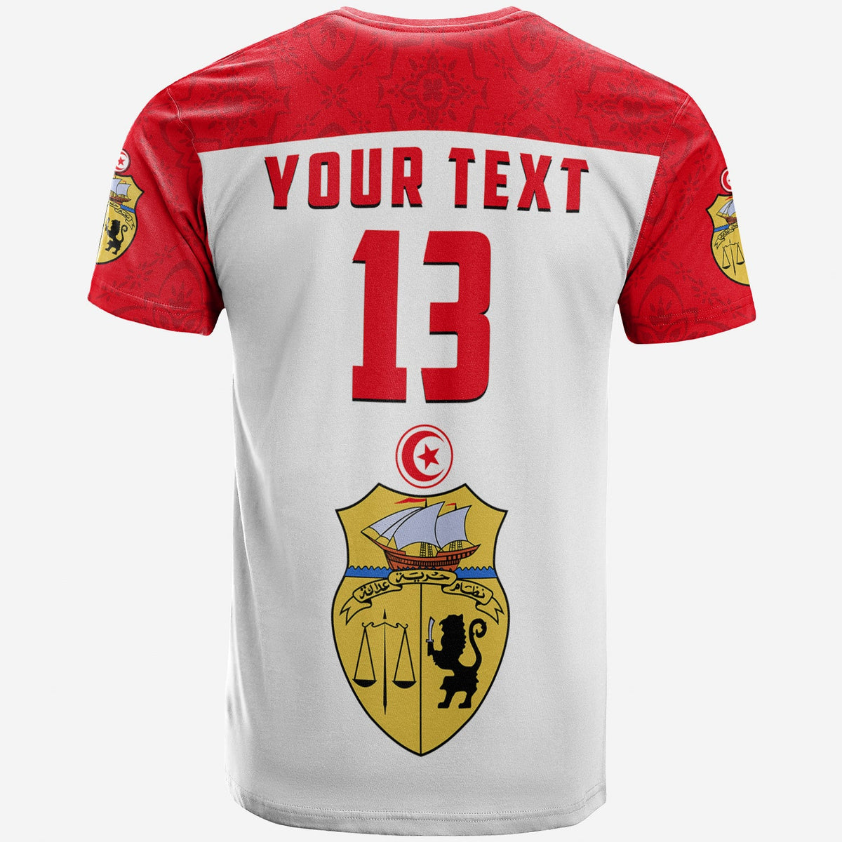 Custom Tunisia T Shirt Tunisian Patterns Sporty Style LT13 - Wonder Print Shop