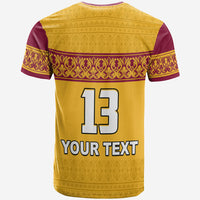 Custom Sri Lanka T Shirt Traditional Pattern and Lion Flag LT13 - Wonder Print Shop