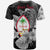 Custom Guam Seal T Shirt Polynesian Turtle with Flowers Version White LT13 - Wonder Print Shop