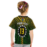 Custom Cook Islands T Shirt KID Polynesian Pattern Stars LT13 - Wonder Print Shop
