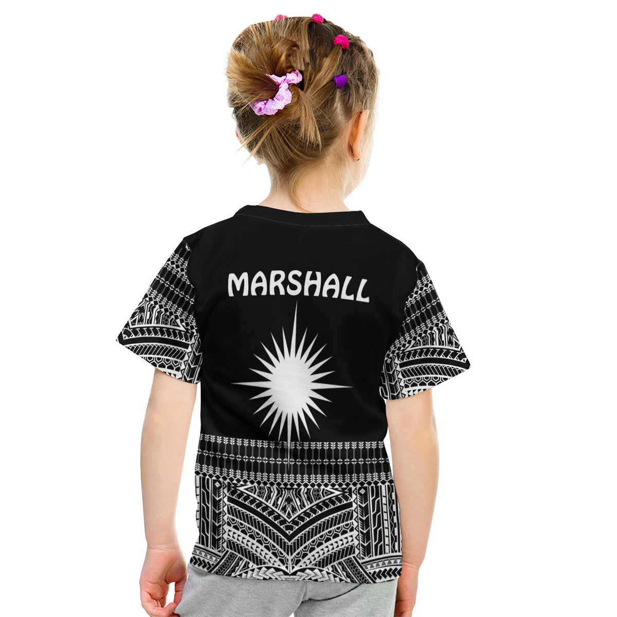 Marshall Islands T Shirt KID Best Tattoo Version Black LT13 - Wonder Print Shop