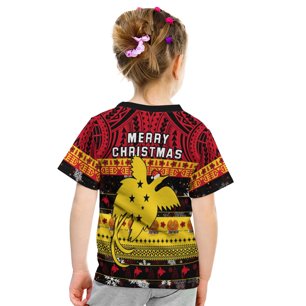 Papua New Guinea Christmas T Shirt KID Raggiana Loved LT13 - Wonder Print Shop