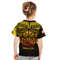 Marquesas Islands Tiki T Shirt KID Gradient Marquesan Tattoo LT13 - Wonder Print Shop