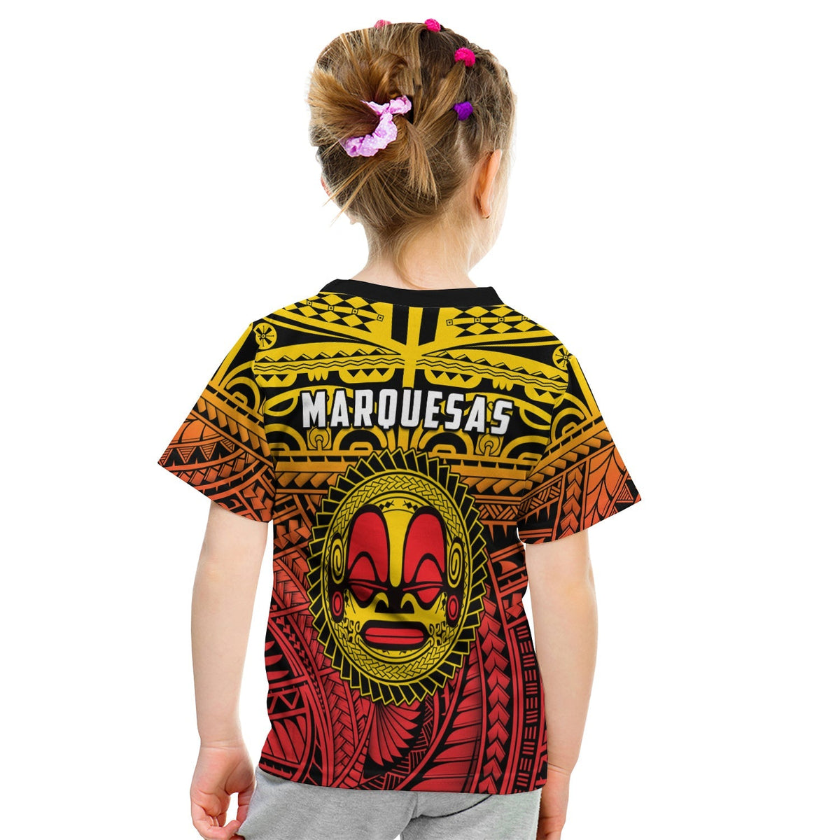 Marquesas Islands T Shirt KID Mata Tiki Polynesian Pattern LT13 - Wonder Print Shop