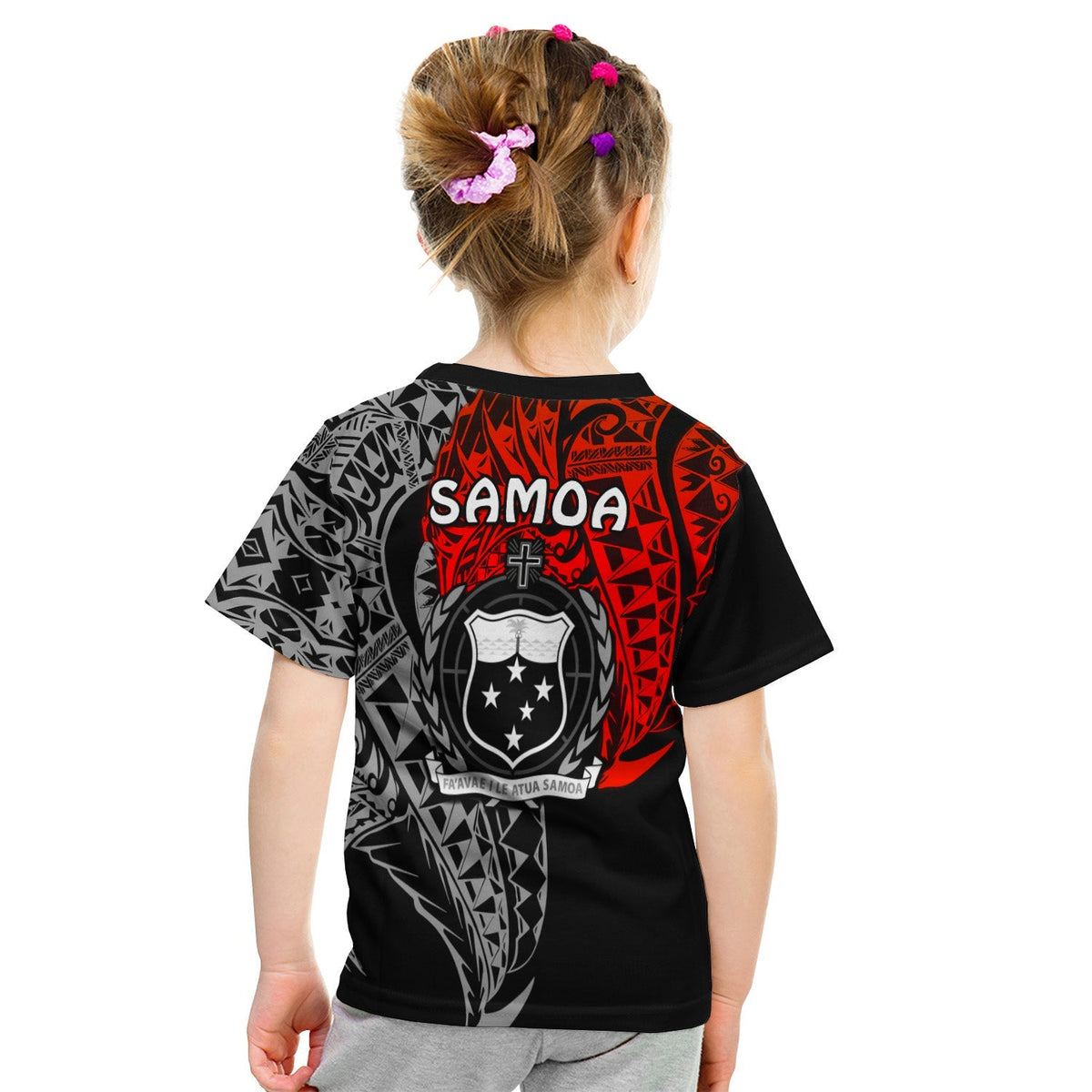 Siva Samoa T Shirt KID Samoan Dance Mix Red Polynesian LT13 - Wonder Print Shop
