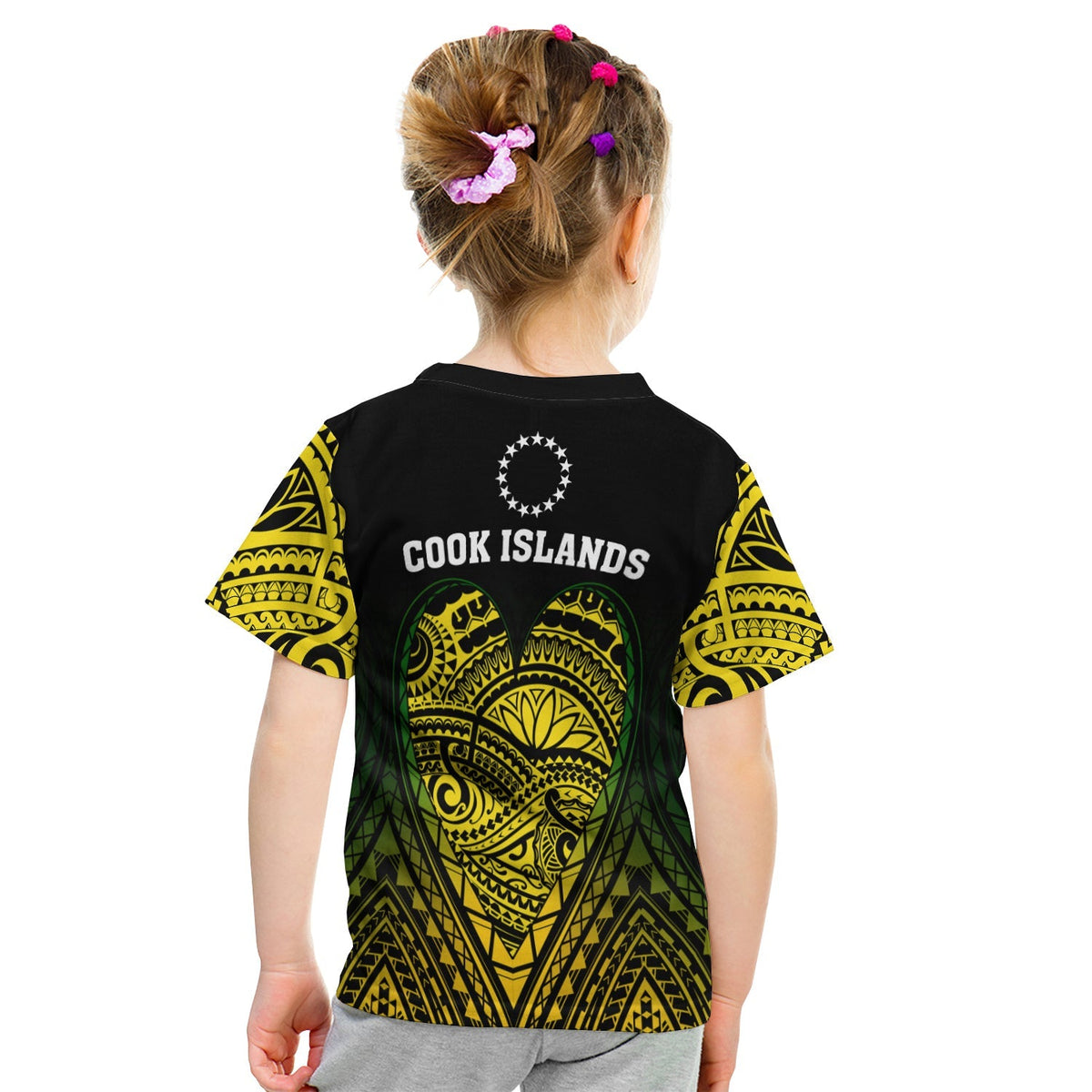 Custom Cook Islands T Shirt Pattern KID Always In My Heart LT13 - Wonder Print Shop