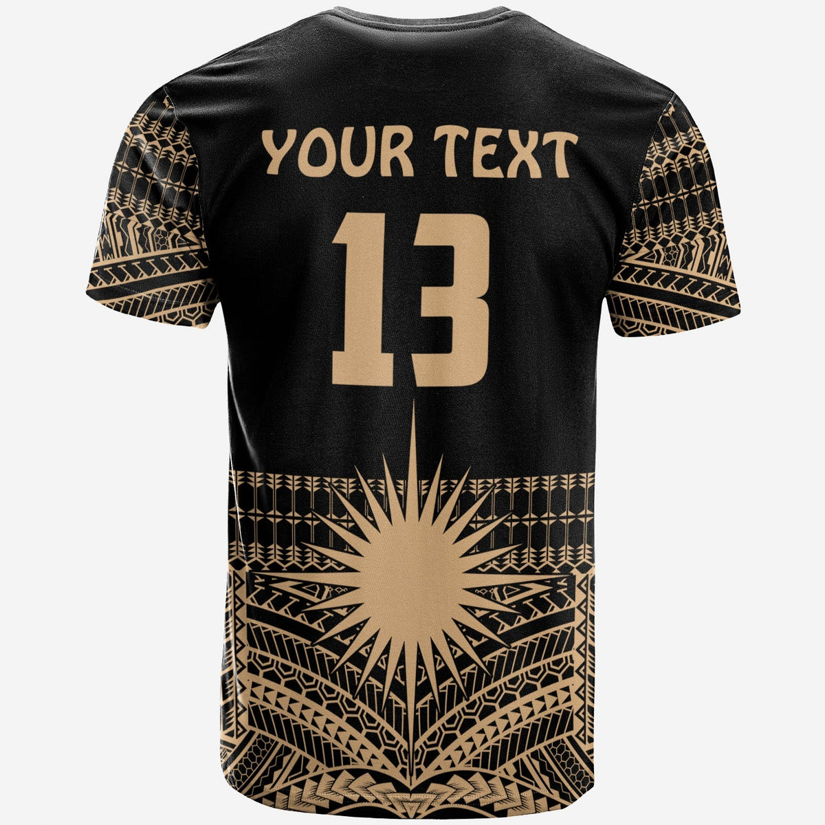 Custom Marshall Islands T Shirt Best Tattoo Version Golden LT13 - Wonder Print Shop