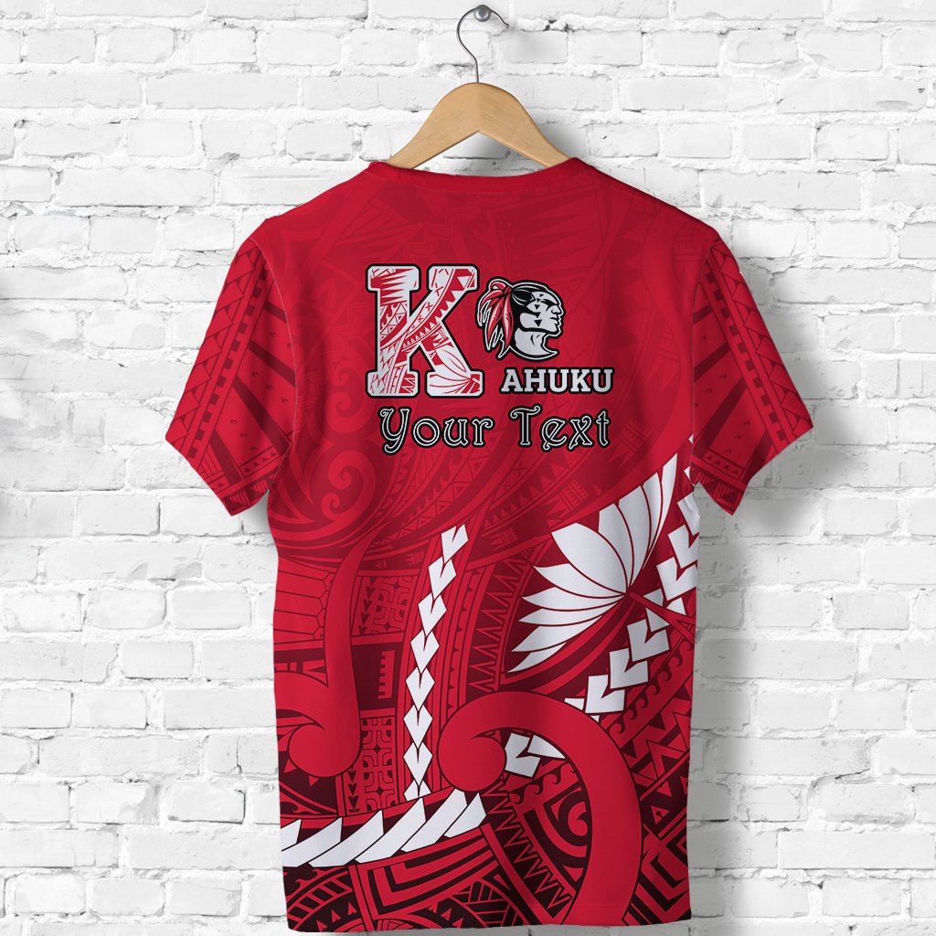 Custom Kahuku Hawaiian School T Shirt Enthusiasm Red Raiders LT13 - Wonder Print Shop