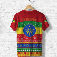 Custom Ethiopia T Shirt Merry Christmas Mix African Pattern LT13 - Wonder Print Shop