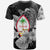 Guam Seal T Shirt Polynesian Turtle with Flowers Version White LT13 - Wonder Print Shop