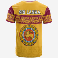 Sri Lanka T Shirt Traditional Pattern and Lion Flag LT13 - Wonder Print Shop
