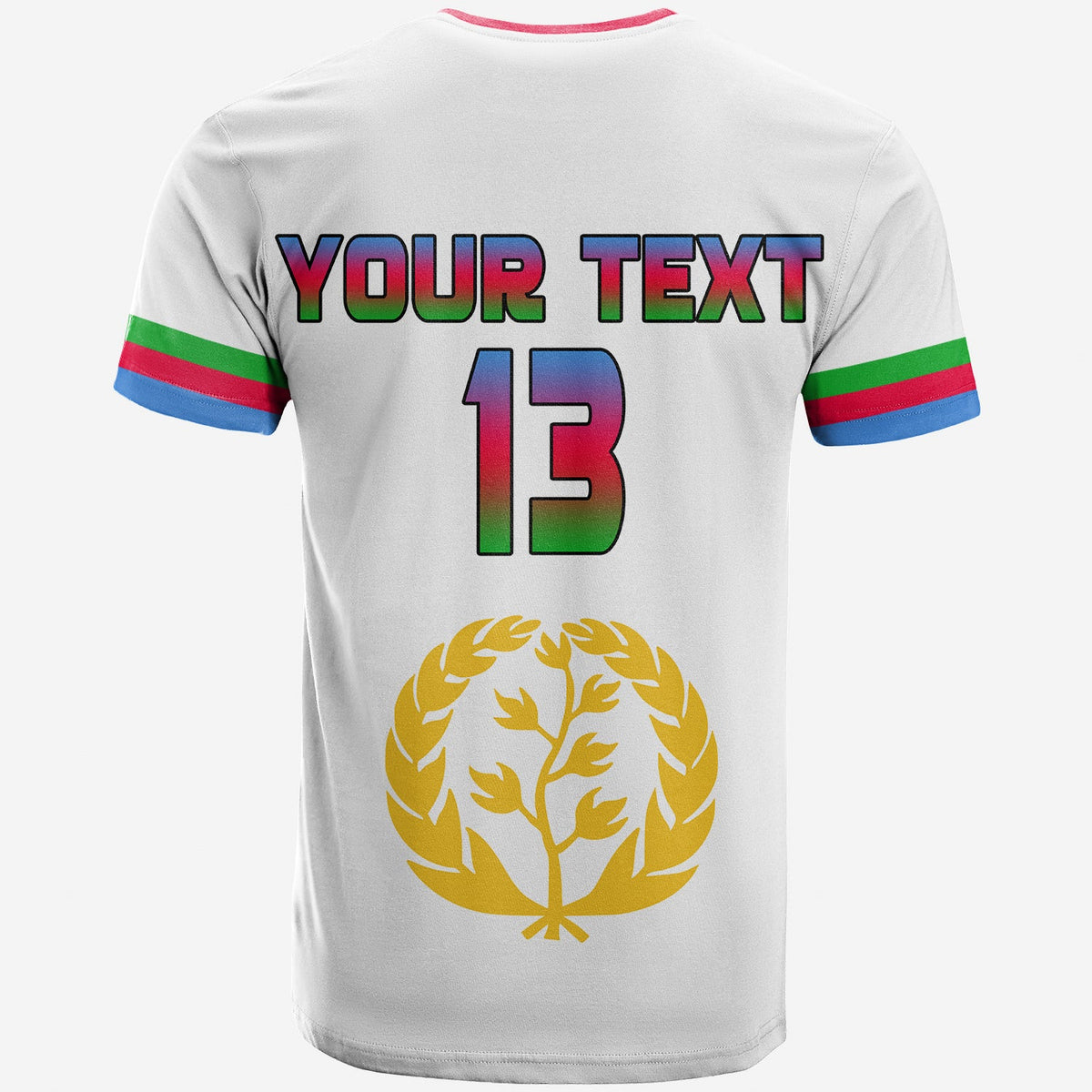 Custom Eritrea T Shirt Striped Sporty Style LT13 - Wonder Print Shop