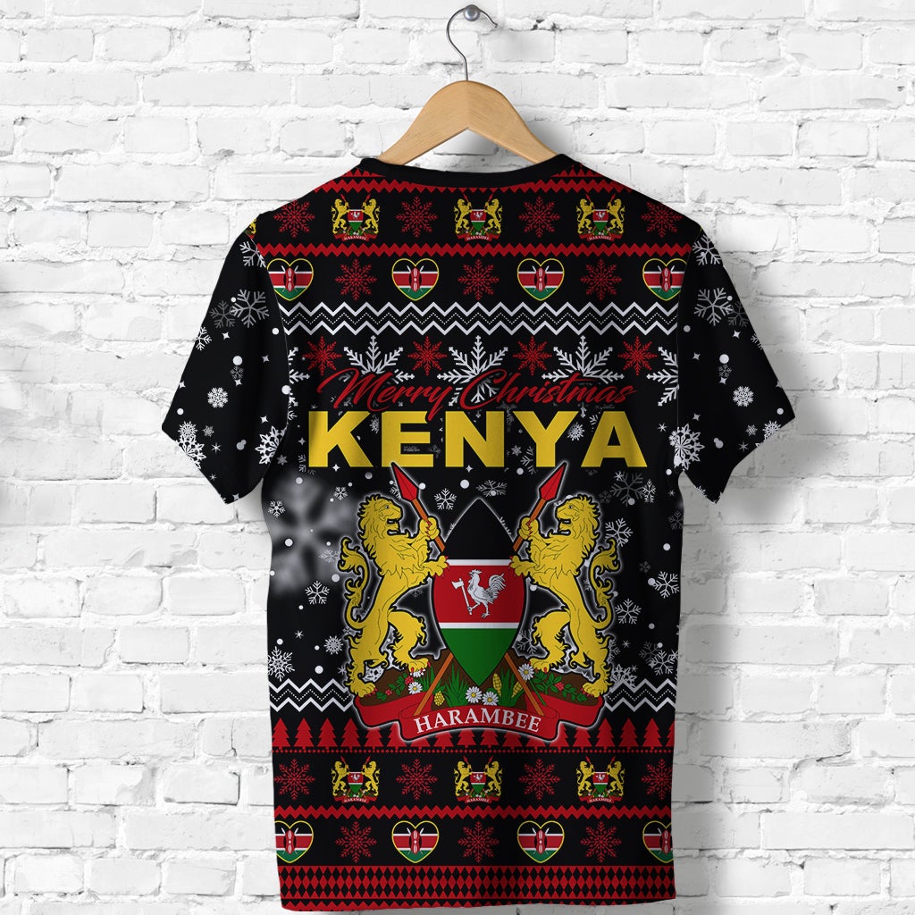 Kenya Christmas T Shirt Shield mix African Pattern LT13 - Wonder Print Shop