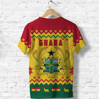 Custom Ghana Christmas T Shirt African Pattern LT13 - Wonder Print Shop